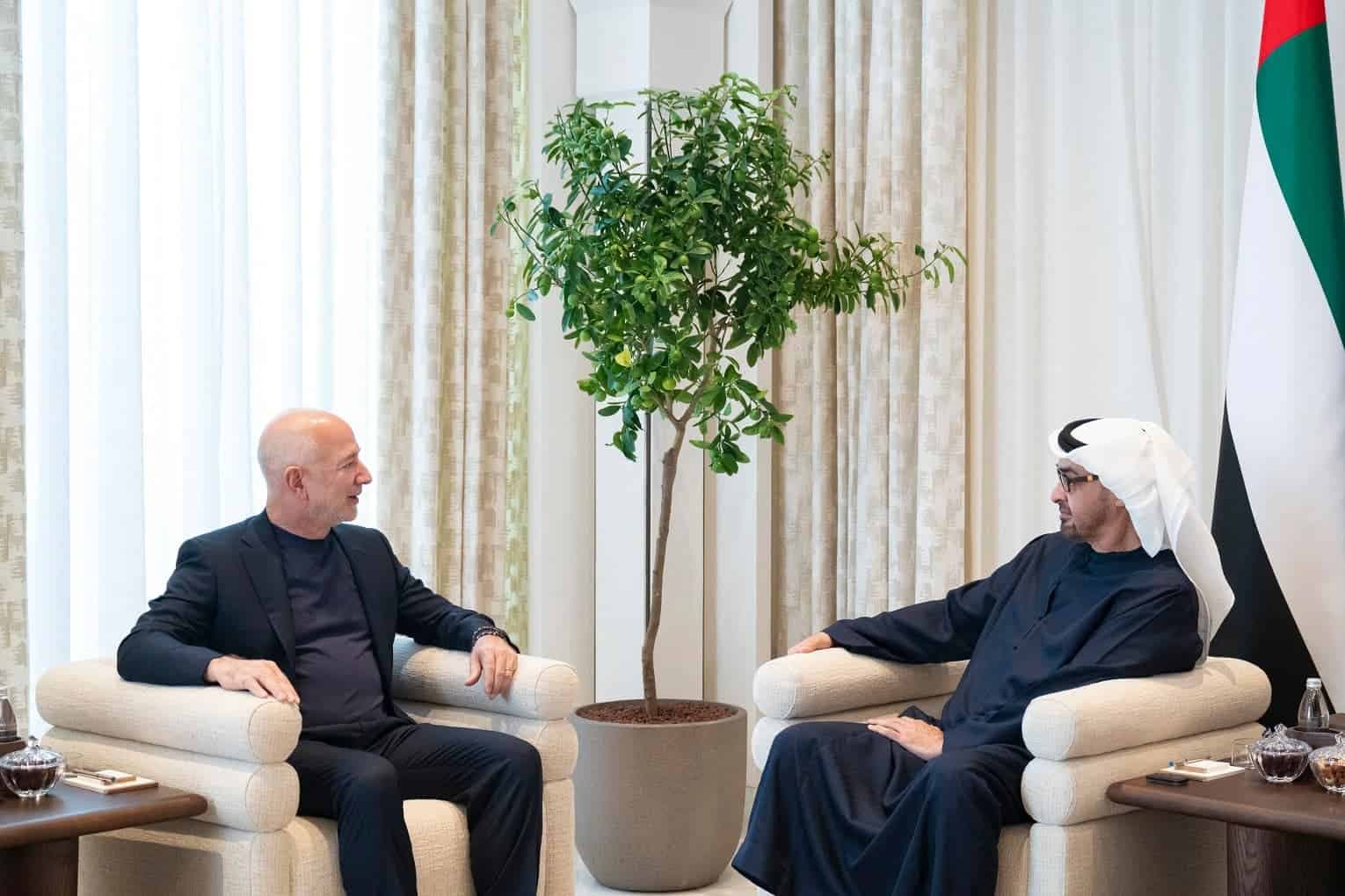 Jeff Bezos Visits UAE President Al Nahyan